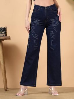 KOTTY - Women Solid Blue Indigo Modern Jeans