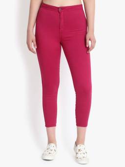 KOTTY - Women French Pink Fitted Jeans