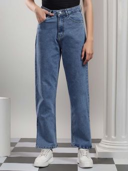 KOTTY - Women High Rise Blue Horizon Straight Jeans