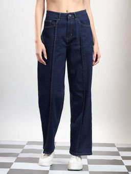 KOTTY - Women Solid Sambucus Blue Casual Jeans