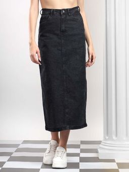 KOTTY - Women Solid Black River Styx Stylish Skirt