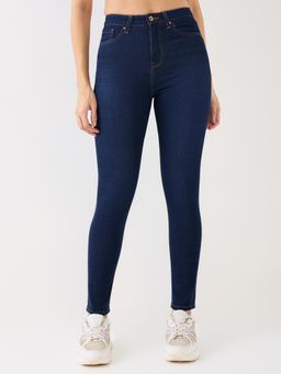 Spykar - Blue High Rise Super Skinny Fit Casual Jeans