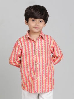Tales & Stories - Boys Coral Full-Sleeve Shirt