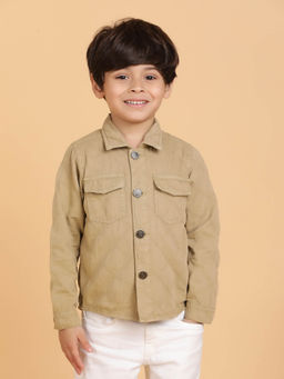 Tales & Stories - Khaki Cotton Shacket