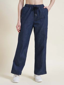 Beatnik - Indigo Blue Cargo Pant Jeans For Women