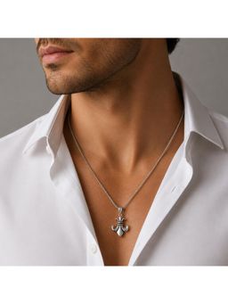 Salty Alpha - Silver Regal Crest Pendant Necklace