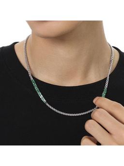 Salty Alpha - Green Echelon Emerald Chain Necklace