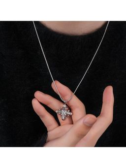 Salty Alpha - Silver Zircon Warbler Necklace