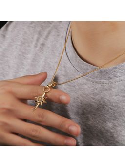 Salty Alpha - Gold Conqueror North Star Pendant Necklace