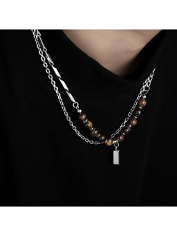 Salty Alpha - Multi-Colour Tiger Eyes Crest Layers Necklace
