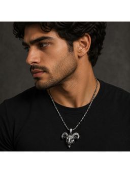 Salty Alpha - Black Aries Zodiac Pendant Necklace