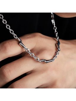 Salty Alpha - Silver Arc Lightning Chain Necklace
