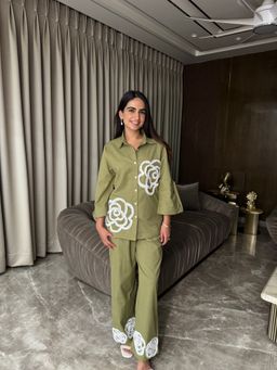 Dearme - Womens Olive Co-Ord Set