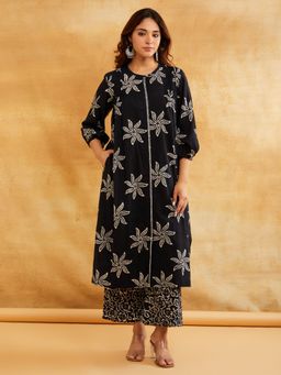 Shri Sanyogini - Womens Black Kurta with Palazzo
