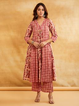 Shri Sanyogini - Womens Pink Kurta with Pant