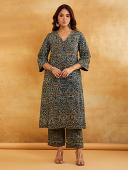 Shri Sanyogini - Womens Blue Kurta with Pant