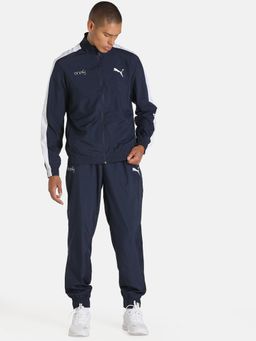 Puma - Stylized Woven Mens Navy Blue Jacket with Trackpant (set Of 2)