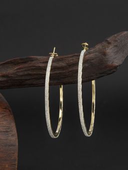 E2O - Contemporary Golden Plated Hoop Earring