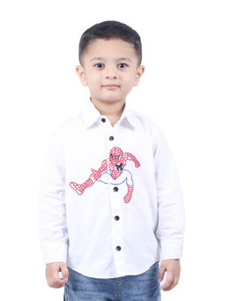 Kiddorama - White Spiderman Shirt