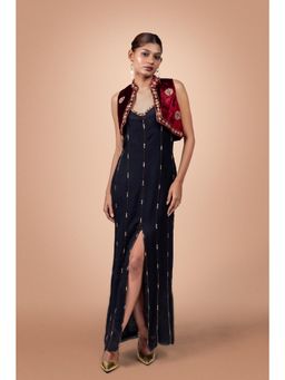 The Black Sheep Collective - Haute Bohemian Halter Dress with Crop Jacket
