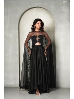 The Black Sheep Collective - Black Swan Tube Dress with Cape