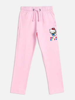 Kidsville - Hello Kitty Printed Pink Pyjama for Girls Pink