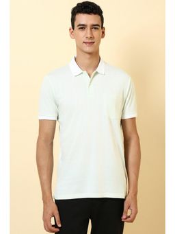 Allen Solly - Men Green Print Polo Neck T-shirt