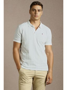 Louis Philippe - Men Multicolour Print Polo Neck T-shirt