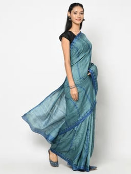Fabindia - Silk Tussar Block Print Sari