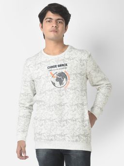 CRIMSOUNE CLUB - Boys Grey Melange Globe Sweatshirt