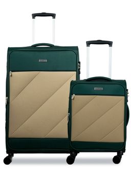 CARRIALL - Slash Green Large and Small Luggage Bag (Set of 2)