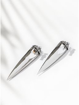 Outhouse - Gavi Spicule Earrings In Silver Finish