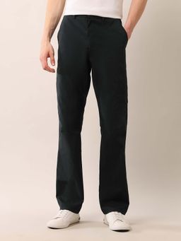 U.S. Polo Assn. Denim Co. - Mens Mid Rise Riley Straight Fit Casual Trouser- Black