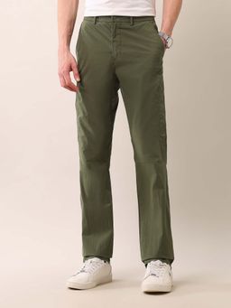 U.S. Polo Assn. Denim Co. - Mens Mid Rise Riley Straight Fit Casual Trouser- Green