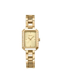 DKNY - Uptown Glitz Analog Champagne Rectangle Dial Womens Watch - DK1L010M0025