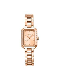DKNY - Uptown Glitz Analog Rose Gold Rectangle Dial Womens Watch - DK1L010M0035
