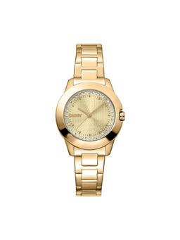 DKNY - Park Ave Logo Analog Champagne Round Dial Womens Watch - DK1L021M0055