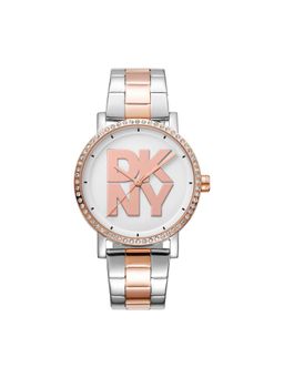 DKNY - Soho Logo Analog Silver Round Dial Womens Watch - DK1L035M0095