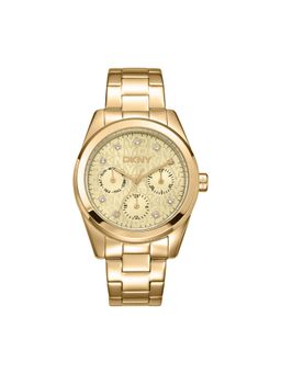 DKNY - DK1L109 Multifunction Gold Round Dial Womens Watch - DK1L109M0045