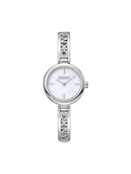 DKNY - Logo Analog White Round Dial Womens Watch - DK1L115M0215