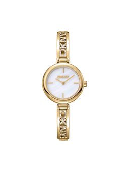 DKNY - Logo Analog White Round Dial Womens Watch - DK1L115M0225