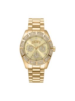 DKNY - DK1L171 Multifunction Gold Round Dial Womens Watch - DK1L171M0065