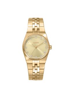 DKNY - DK1L177 Analog Gold Round Dial Womens Watch - DK1L177M0035