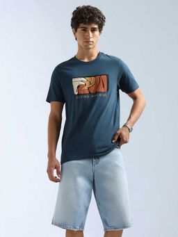 Flying Machine - Men Green Cotton Regular Fit T-Shirt