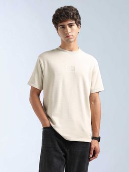 Flying Machine - Men White Cotton Relaxed Fit T-Shirt