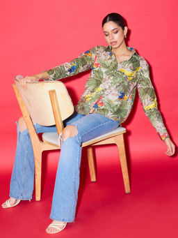 Uptownie - Women Cotton Printed Shirt Multicolor