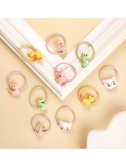 Kicks and Crawl - Multi-Color Little Dino Friends Rubber Bands (Pack of 10)