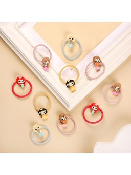 Kicks and Crawl - Multi-Color Princess Girls Rubber Bands (Pack of 10)