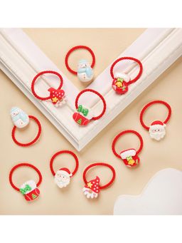 Kicks and Crawl - Red Holiday Twisties Rubber Bands (Pack of 10)