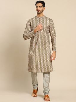 KISAH - Men Olive Kurta Set (Set of 2)
